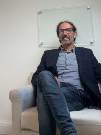 Luca Giordano – Psychotherapist in Horsham, West Sussex Gianluca Giordano, UKCP-registered psychotherapist in Horsham, West Sussex, seated in his therapy room at Inner Growth Pathways